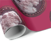 ANTIEK CAMEO, LADY MET DRUIVEN EN DRUIVEN CADEAUPAPIER (Rol Hoek)