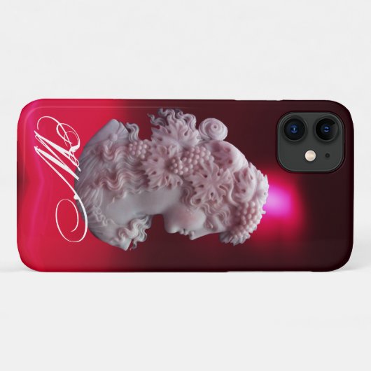 ANTIEK CAMEO, LADY MET DRUIVEN EN DRUIVEN Case-Mate iPhone CASE (Achterkant (horizontaal))