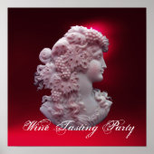 ANTIEK CAMEO, LADY MET DRUIVEN EN DRUIVEN POSTER (Voorkant)