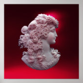 ANTIEK CAMEO, LADY MET DRUIVEN EN DRUIVEN POSTER (Voorkant)