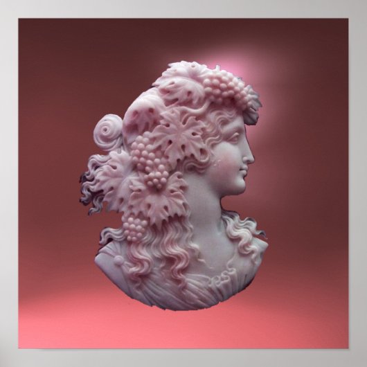 ANTIEK CAMEO, LADY MET DRUIVEN EN DRUIVEN POSTER (Voorkant)