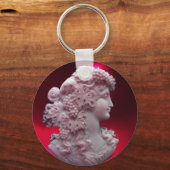 ANTIEK CAMEO, LADY MET DRUIVEN EN DRUIVEN SLEUTELHANGER (Voorkant)