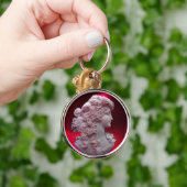 ANTIEK CAMEO, LADY MET DRUIVEN EN DRUIVEN SLEUTELHANGER (Hand)