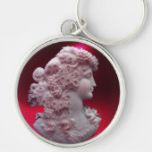 ANTIEK CAMEO, LADY MET DRUIVEN EN DRUIVEN SLEUTELHANGER (Voorkant)