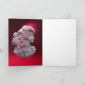 ANTIEK CAMEO, LADY MET DRUIVEN, WIJNQUOTE KAART (Binnen)