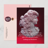 ANTIEK CAMEO, LADY MET DRUIVEN, WIJNQUOTE MET KNOP BRIEFKAART (Voorkant / Achterkant)