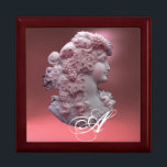 ANTIEK CAMEO, LADY MET DRUIVENMONOGRAM CADEAUDOOSJE<br><div class="desc">Elegant antieke cammeojuweel met een mooi vrouwenprofiel met lange haarversieringen met druiven en druiven voor de wijngaarden met roze gekksteen.Deel van "Seizoensgroenten".Dit stijlvolle ontwerp is perfect voor voedingsdeskundigen,  diëtisten,  cateraars,  restaurants,  voorbereiding of restaurants,  catering,  wijnindustrie.</div>