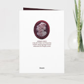 ANTIEK CAMEO, LADY MET DRUIVENMONOGRAM NOTITIEKAARTJE (Achterkant)