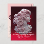 ANTIEK CAMEO, LADY MET DRUIVENWIJNQUOTE BRIEFKAART (Voorkant / Achterkant)