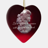 ANTIEK CAMEO, LADY MET DRUIVENWIJNQUOTE Hart Keramisch Ornament (Rechts)