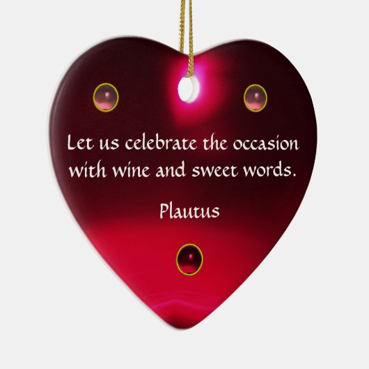 ANTIEK CAMEO, LADY MET DRUIVENWIJNQUOTE Hart Keramisch Ornament (Rechts)