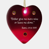 ANTIEK CAMEO, LADY MET DRUIVENWIJNQUOTE Hart Keramisch Ornament (Rechts)