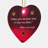 ANTIEK CAMEO, LADY MET DRUIVENWIJNQUOTE Hart Keramisch Ornament (Links)