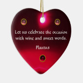 ANTIEK CAMEO, LADY MET DRUIVENWIJNQUOTE Hart Keramisch Ornament (Rechts)