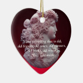 ANTIEK CAMEO, LADY MET DRUIVENWIJNQUOTE Hart Keramisch Ornament (Rechts)