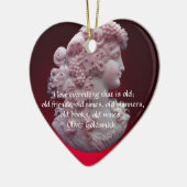 ANTIEK CAMEO, LADY MET DRUIVENWIJNQUOTE Hart Keramisch Ornament (Links)