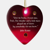 ANTIEK CAMEO, LADY MET DRUIVENWIJNQUOTE Hart Keramisch Ornament (Rechts)