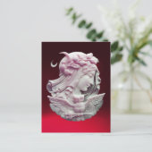 ANTIEK CAMEO, MOON LADY OF NACHT MET EIGEN BRIEFKAART (Staand voorkant)