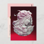 ANTIEK CAMEO, MOON LADY OF NACHT MET EIGEN BRIEFKAART (Voorkant / Achterkant)