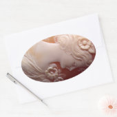 Antiek Cameo Ovale Sticker (Envelop)