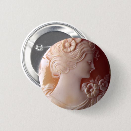 Antiek Cameo Ronde Button 5,7 Cm (Voorkant /achterkant)