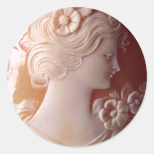 Antiek Cameo Ronde Sticker