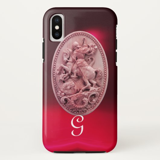 ANTIEK CAMEO / SAINT GEORGE EN DRAGON MONOGRAM Case-Mate iPhone CASE (Achterkant)