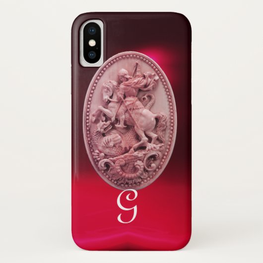 ANTIEK CAMEO / SAINT GEORGE EN DRAGON MONOGRAM Case-Mate iPhone CASE (Achterkant)