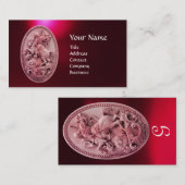 ANTIEK CAMEO / SAINT GEORGE MET DRAGON MONOGRAM VISITEKAARTJE (Voorkant / Achterkant)