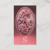 ANTIEK CAMEO / SAINT GEORGE MET DRAGON MONOGRAM VISITEKAARTJE (Achterkant)