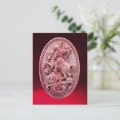 ANTIEK CAMEO ST. GEORGE EN DRAGON BRIEFKAART (Staand voorkant)