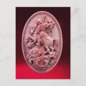 ANTIEK CAMEO ST. GEORGE EN DRAGON BRIEFKAART (Voorkant)