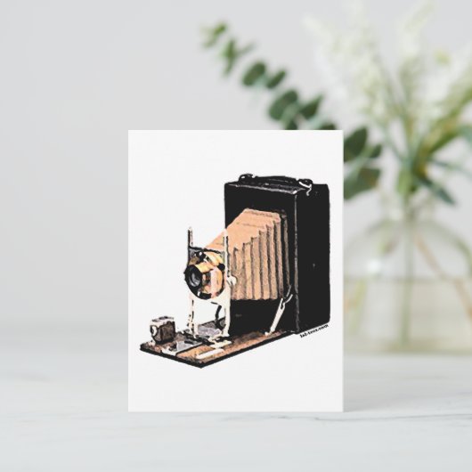 Antiek camera briefkaart (Staand voorkant)