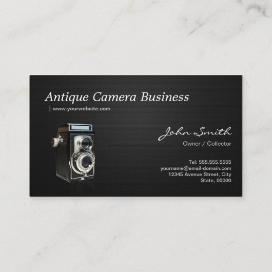  Antiek Camera Collector Store Visitekaartje (Achterkant)