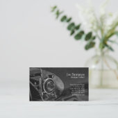 Antiek Camera Grijs Visitekaartje (Staand voorkant)