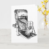  Antiek camera Kaart (Gele Bloem)