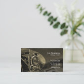 Antiek camera oker Visitekaartje (Staand voorkant)