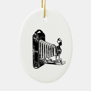 Antiek camera-Ornament - Klassieke camera Keramisch Ornament