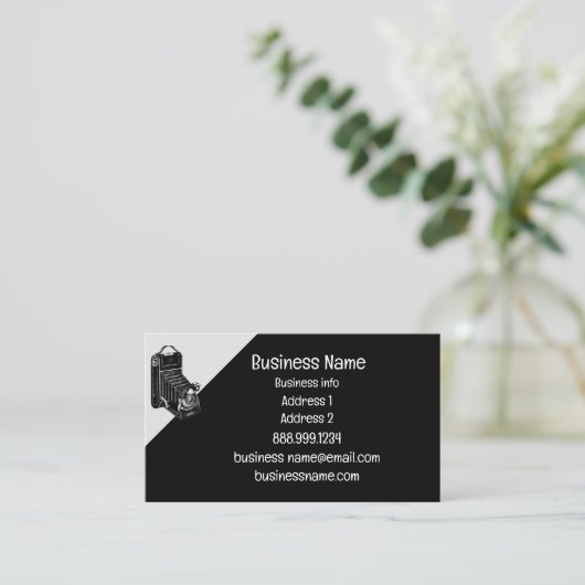 Antiek  camera Reparatie of opslag Visitekaartje (Staand voorkant)