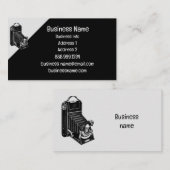 Antiek  camera Reparatie of opslag Visitekaartje (Voorkant / Achterkant)