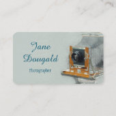 Antiek camerafotograaf Visitekaartje (Achterkant)