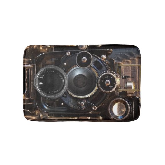 Antiek camerafotografie  lensfilm badmat (Voorkant)