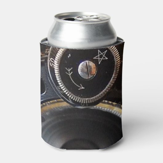 Antiek camerafotografie  lensfilm blikjeskoeler (Blikje Voorkant)