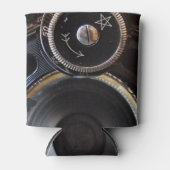 Antiek camerafotografie  lensfilm blikjeskoeler (Voorkant)