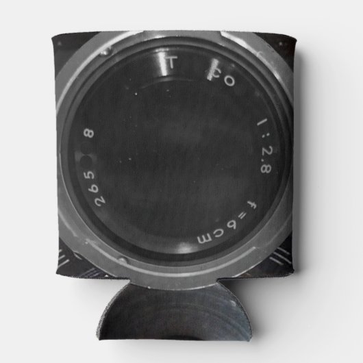 Antiek camerafotografie  lensfilm blikjeskoeler (Achterkant)