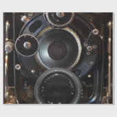 Antiek camerafotografie  lensfilm cadeaupapier (Vlak)