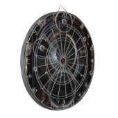 Antiek camerafotografie lensfilm dartbord (Voorkant Links)