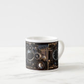 Antiek camerafotografie  lensfilm espresso kop (Voorkant rechts)