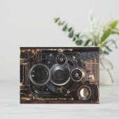 Antiek camerafotografie  lensfilm kaart (Staand voorkant)