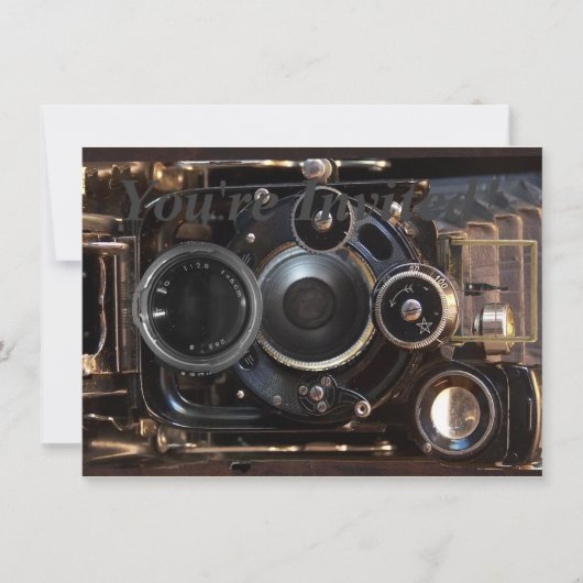 Antiek camerafotografie  lensfilm kaart (Voorkant)